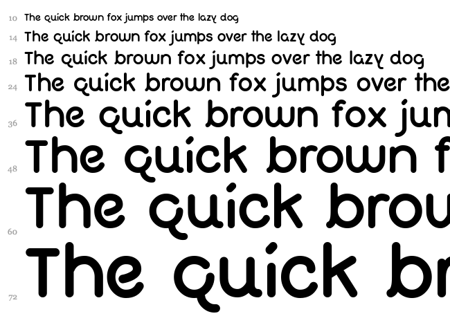 Quiglet font waterfall